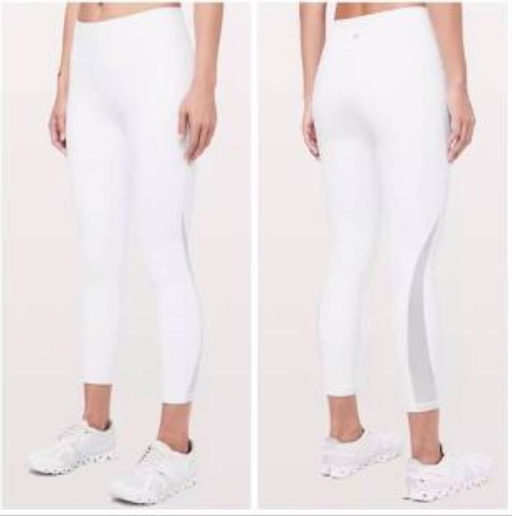 White Lululemon Leggings Size 6